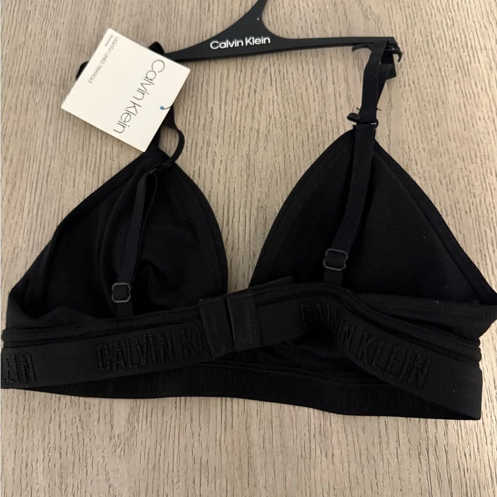 Calvin Klein Black Triangle Bralette - Picture 2 of 5